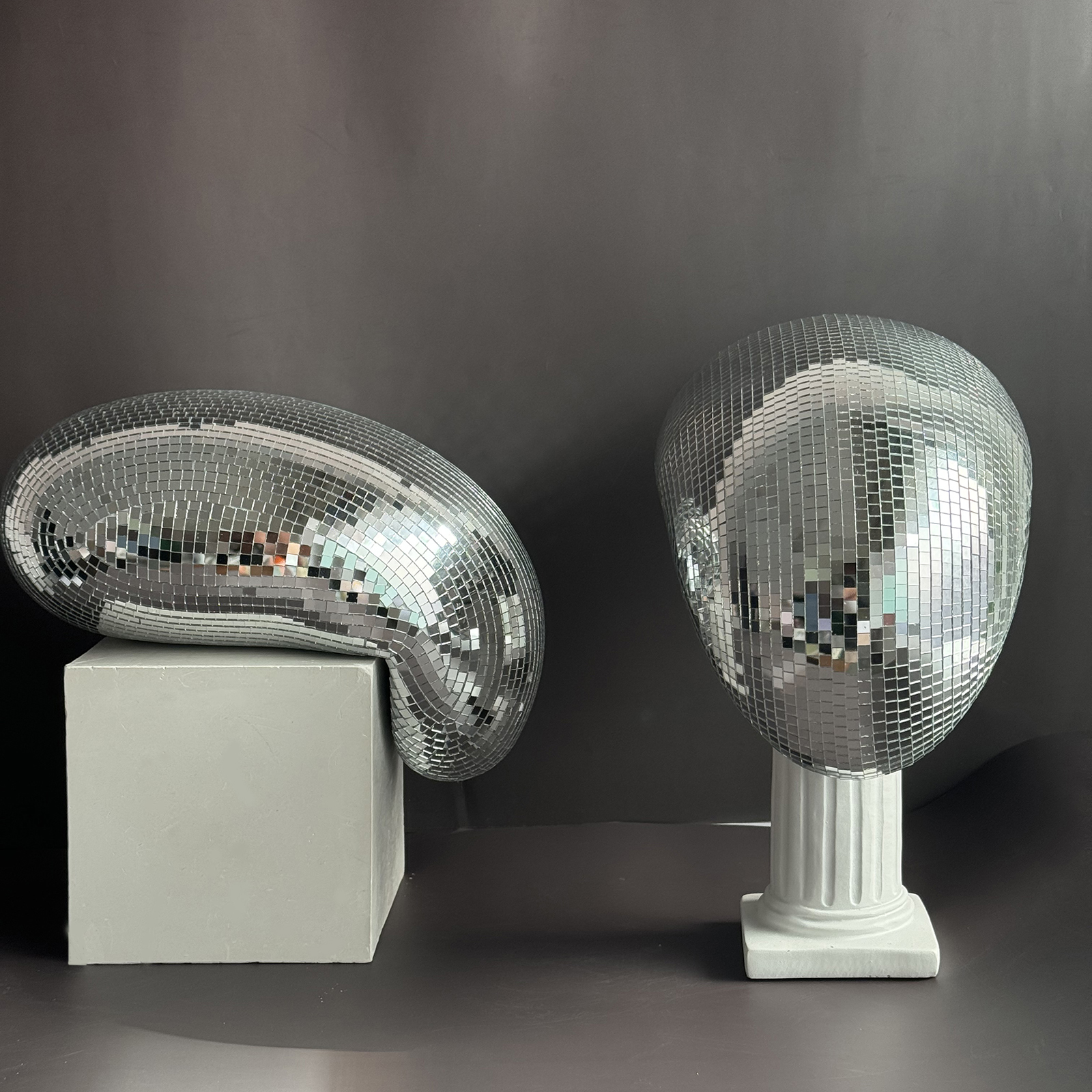 Disco Ball Mirror - 28cm Melted Disco Ball Mirror Reflective