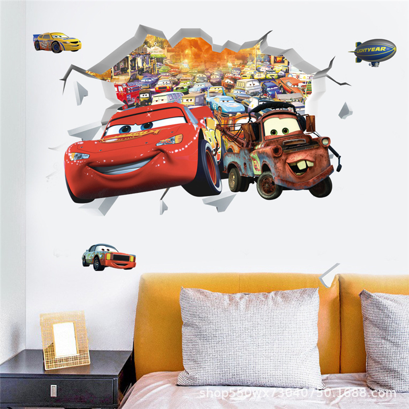Lighting Mcqueen Decor - 3D Cartoon Car Lighting McQueen Wall