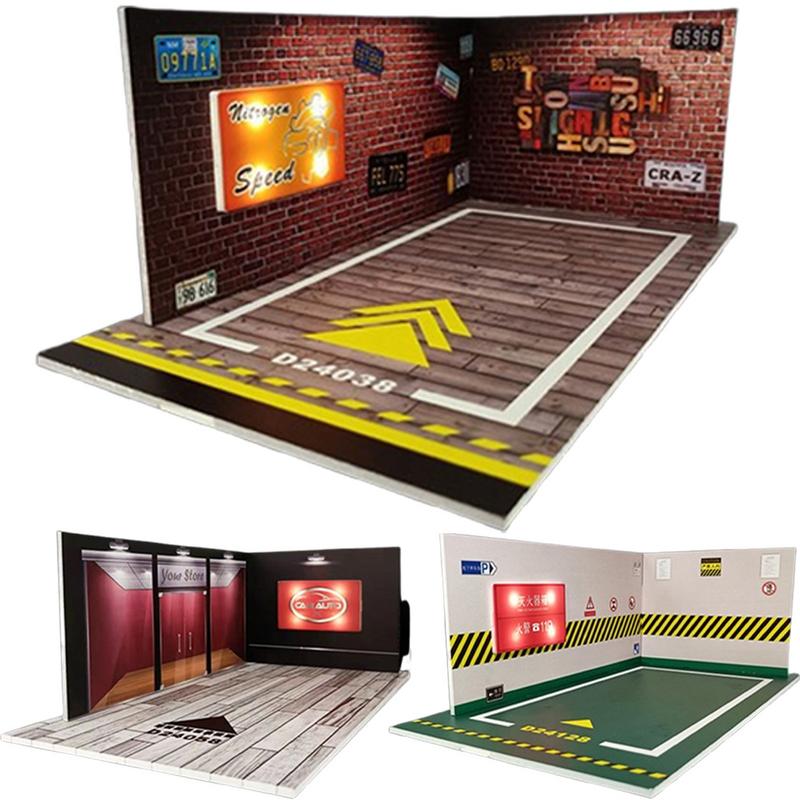 Garage Lighting Decor - 1:24 Scale Diecast Parking Garage Model