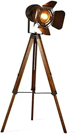 Floor Lamp Tripod - Vintage Tripod Floor Lamp, Height Adjustable