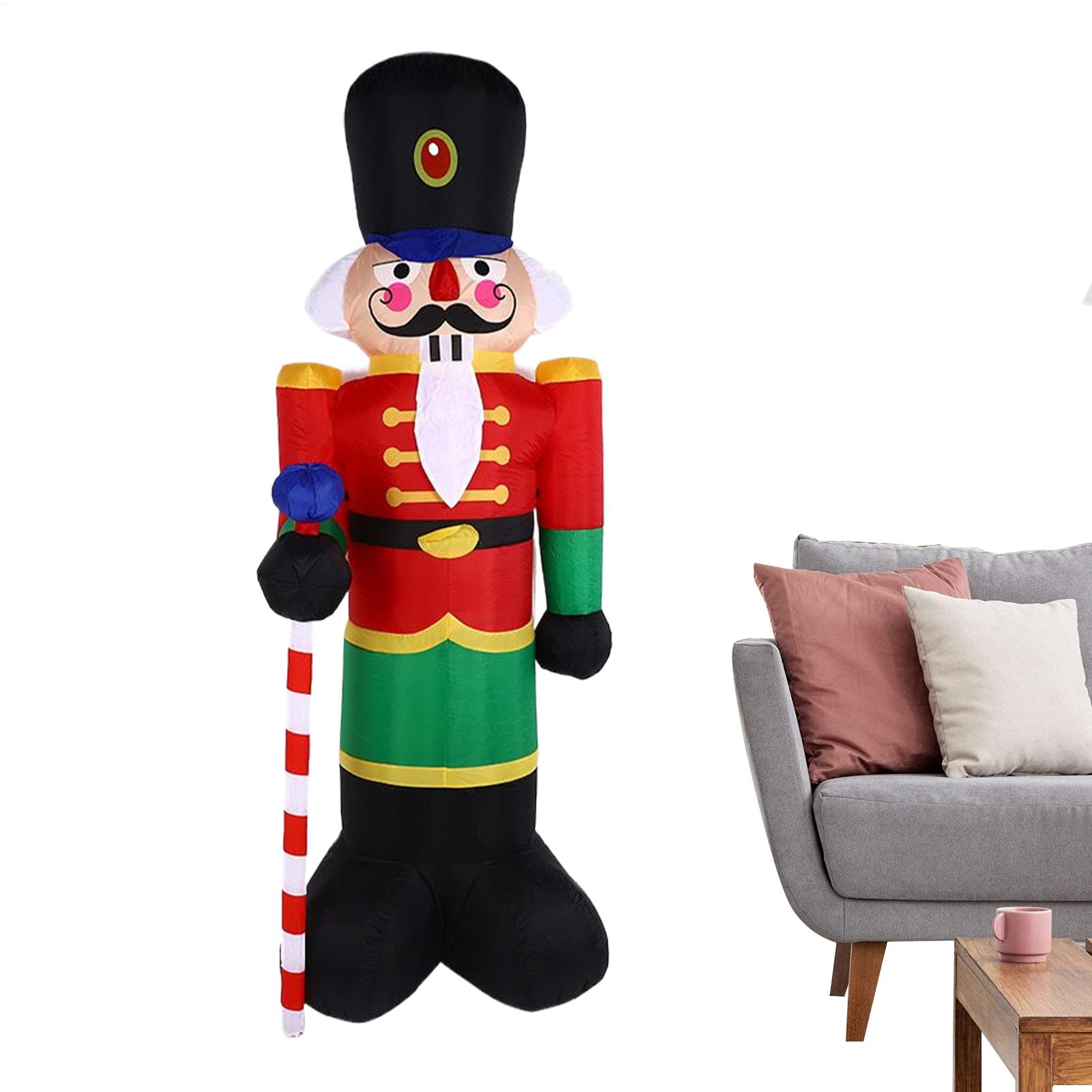 Up Lighting Decor - Nutcracker Inflatable Christmas Decorations 8ft Waterproof
