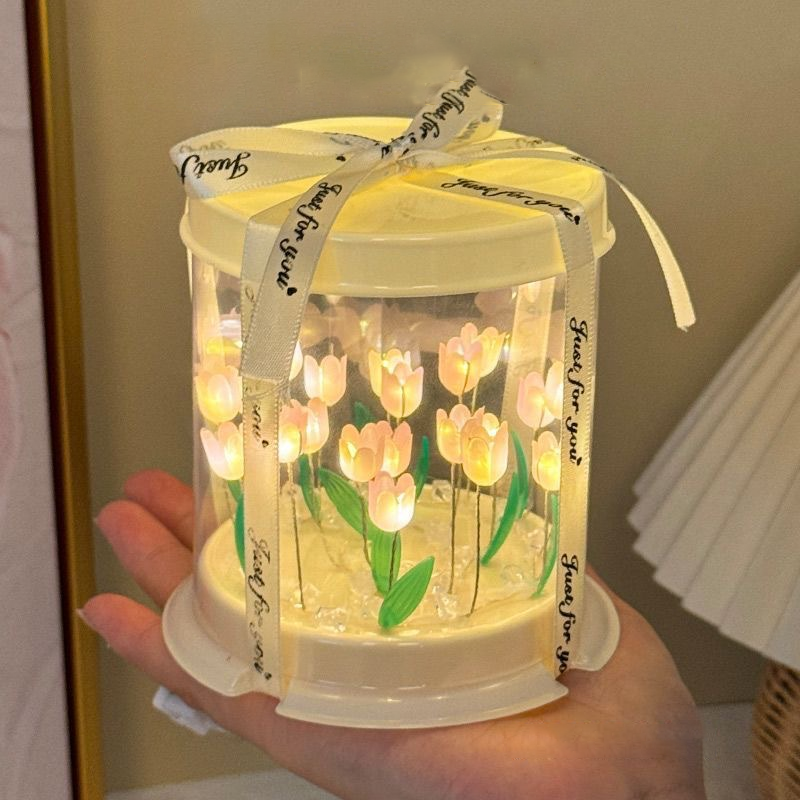 Lighting Table Decor - DIY Tulip Lamp Simulation Flower Sea