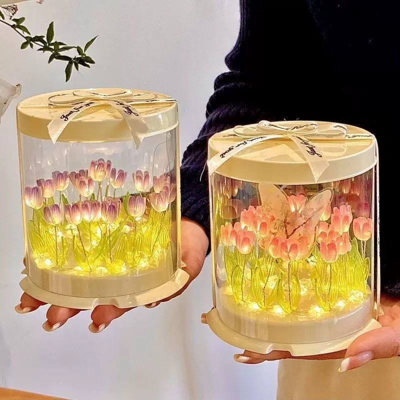 Lighting Table Decor - DIY Tulip Lamp Simulation Flower Sea