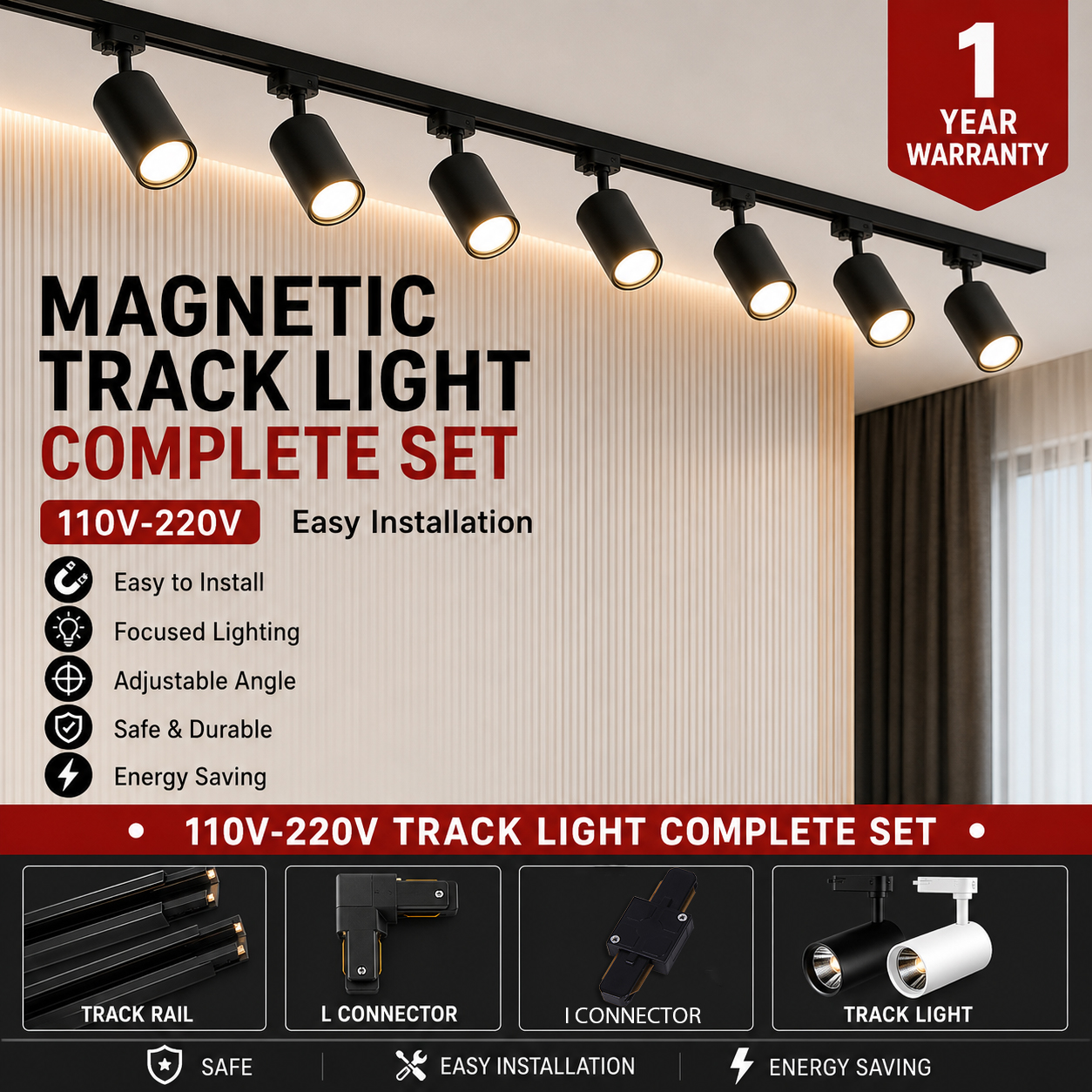Lighting Decor Store - Set LED Track Light 110v 220v