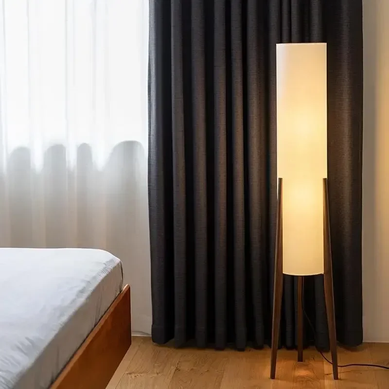 Floor Lamp Tripod - Japanese wooden floor lamp Wabi Sabi