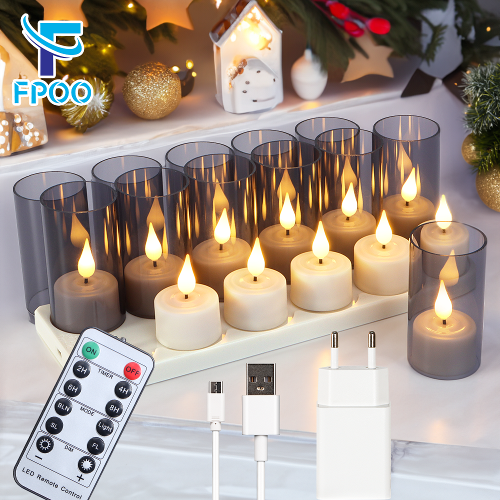 Lighting Decor Items - LED Candle Light Rechargeable Flameless Candles