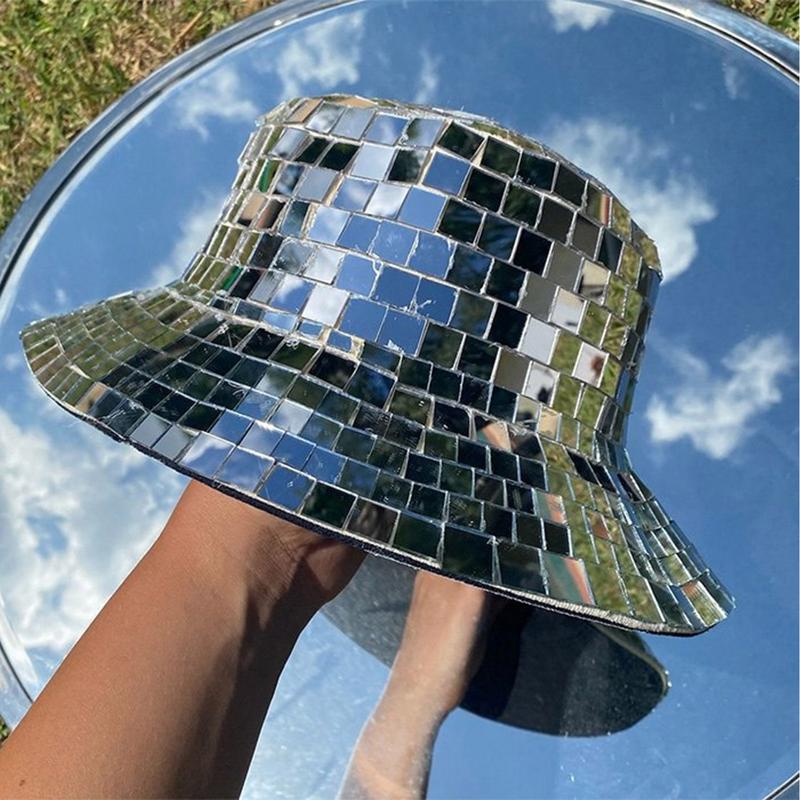 Disco Ball Mirror - Glitter Mirror Disco Bucket Hat Full
