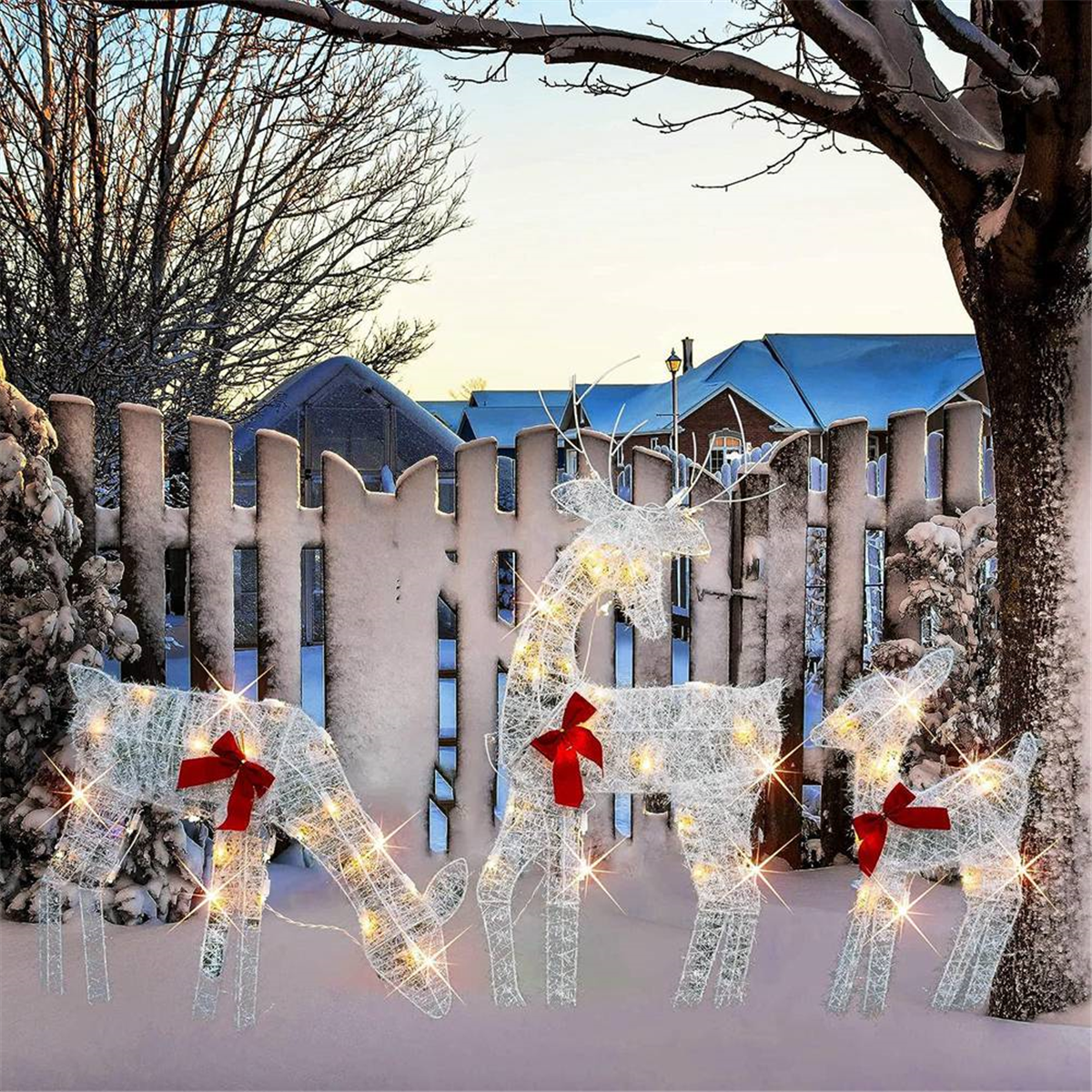 Up Lighting Decor - Christmas decorationLighted Christmas 2D Reindeers Outdoor