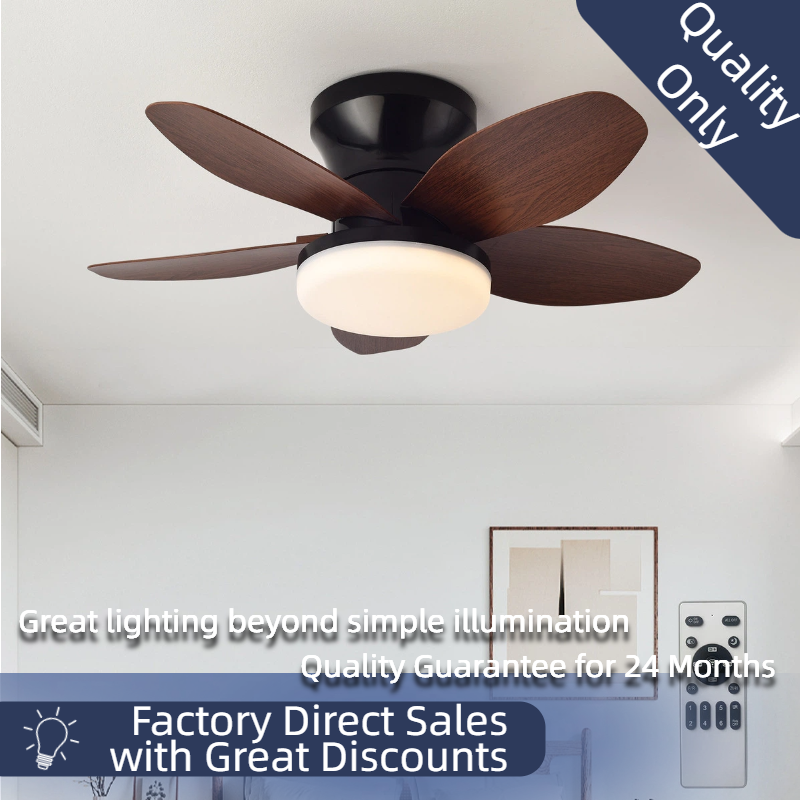 Decor Lighting Ceiling Fans - Retro LED Ceiling Fan Light Mute