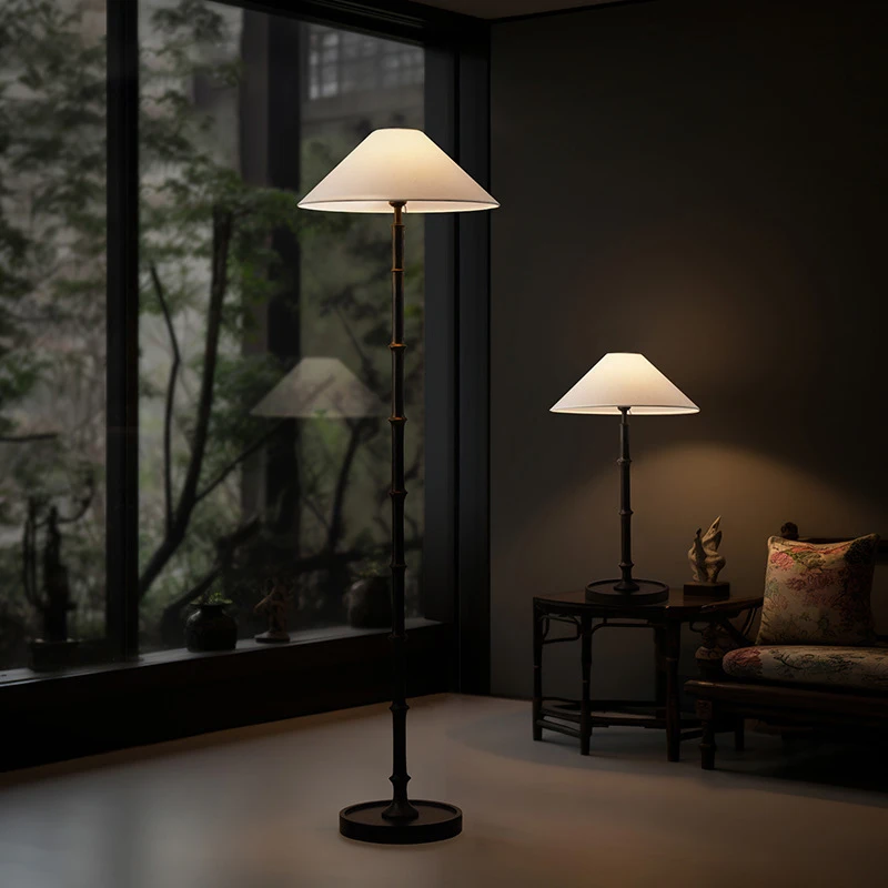 Floor Lamp Tripod - Wabi-Sabi Style Retro Bamboo Floor Lamps