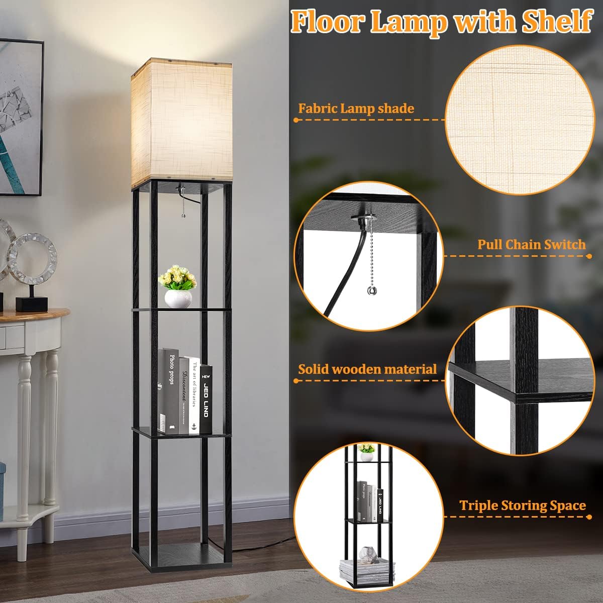 Arts Floor Light  with Shelves - Floor Lamp Tripod avis et prix