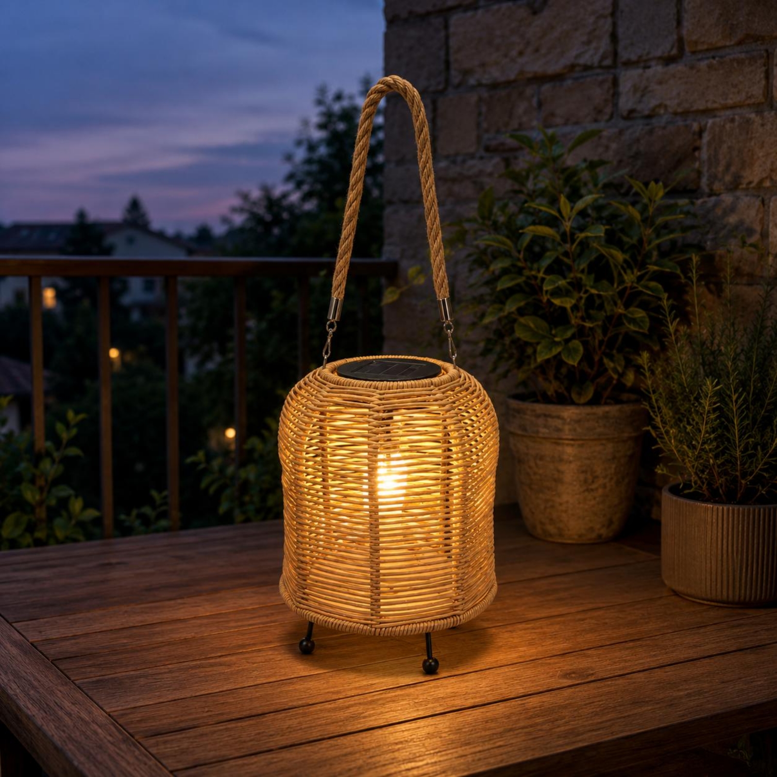 Handwoven Solar Lantern Braide - Restaurant Lighting Decoration avis et prix