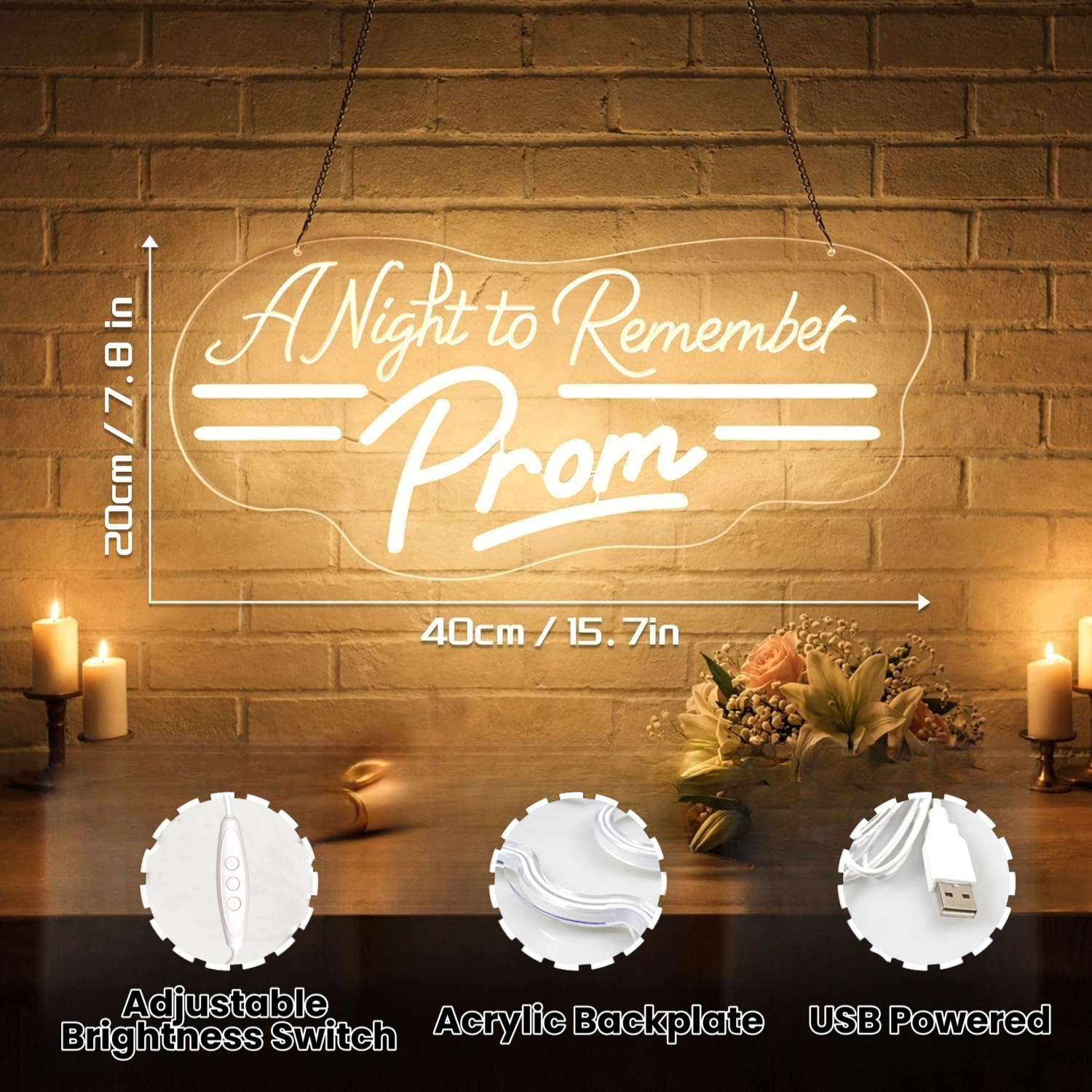 A Night To Remember Prom Neon  - Lighting Room Decor Photo avis et prix