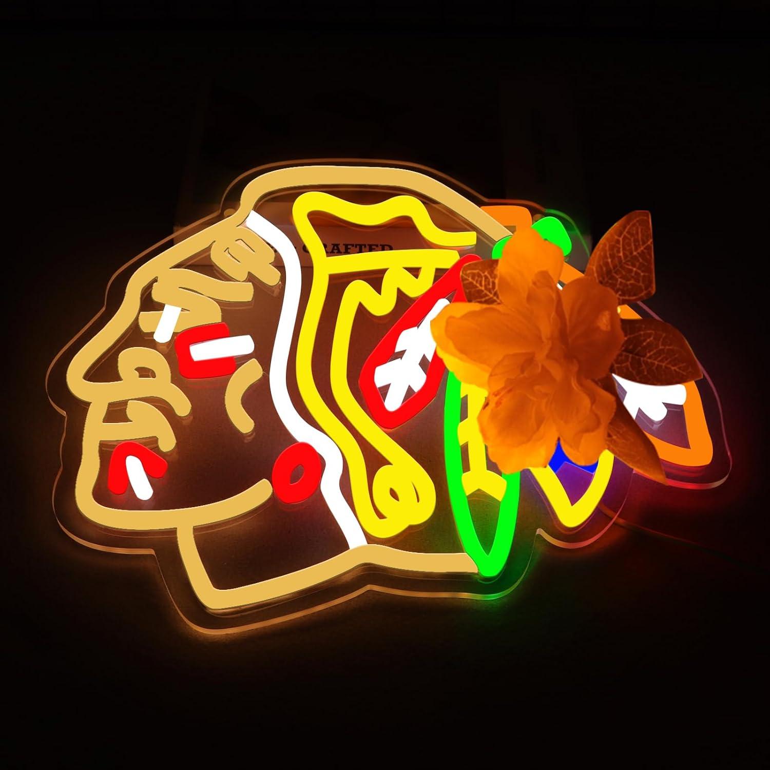 Ice Hockey Neon Signs USB Dimm - Decor Lighting Fans avis et prix