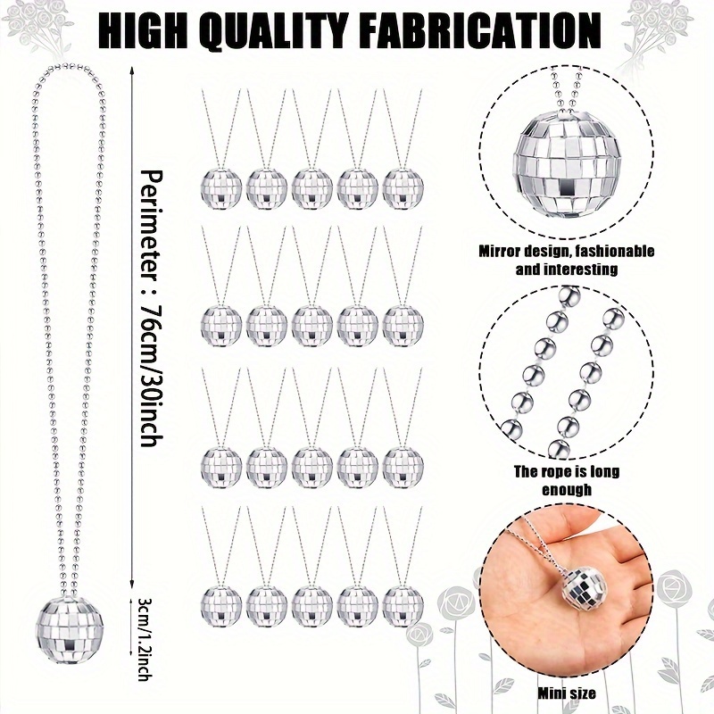 5pcs 3cm Mini Mirror Disco Bal - Disco Ball Mirror avis et prix