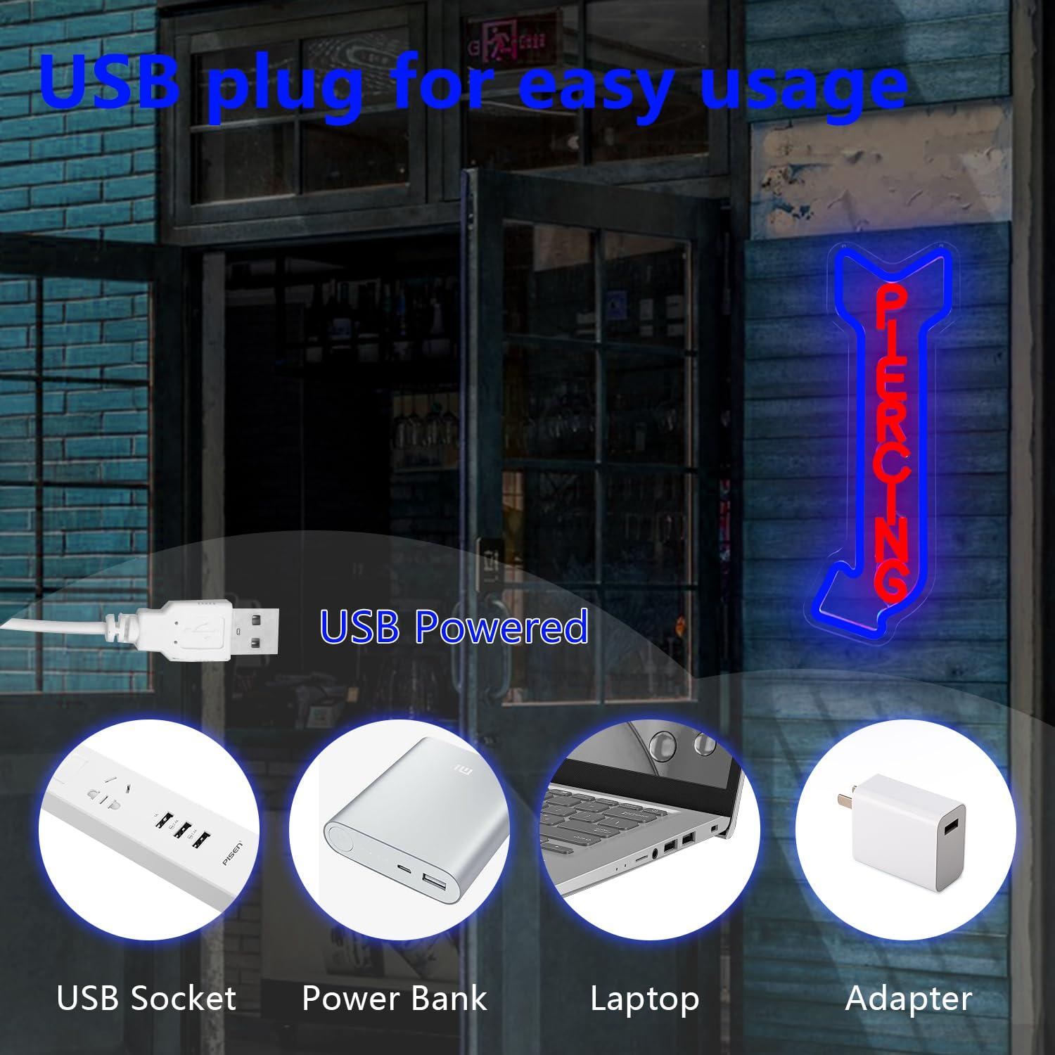 Piercing Neon Sign LED Lights  - Lighting Decor Store avis et prix