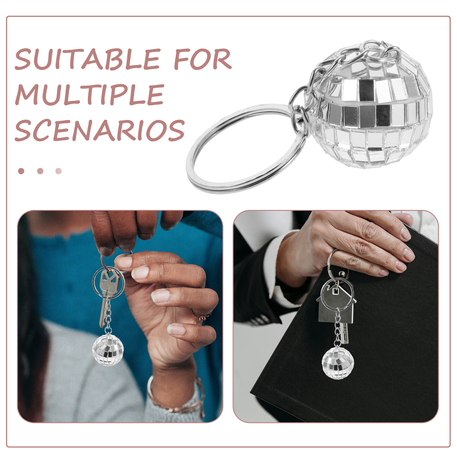 6Pcs Disco Ball Keychain Penda - Disco Ball Mirror avis et prix