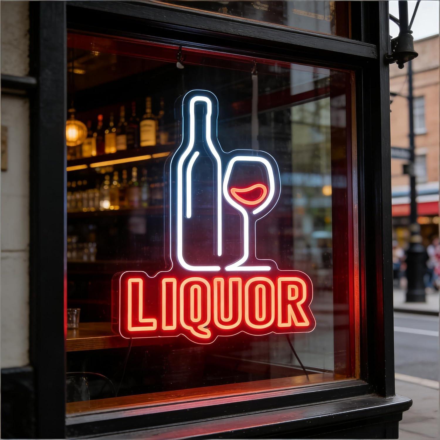 Liquor Neon Sign USB Dimmable  - Restaurant Lighting Decoration avis et prix