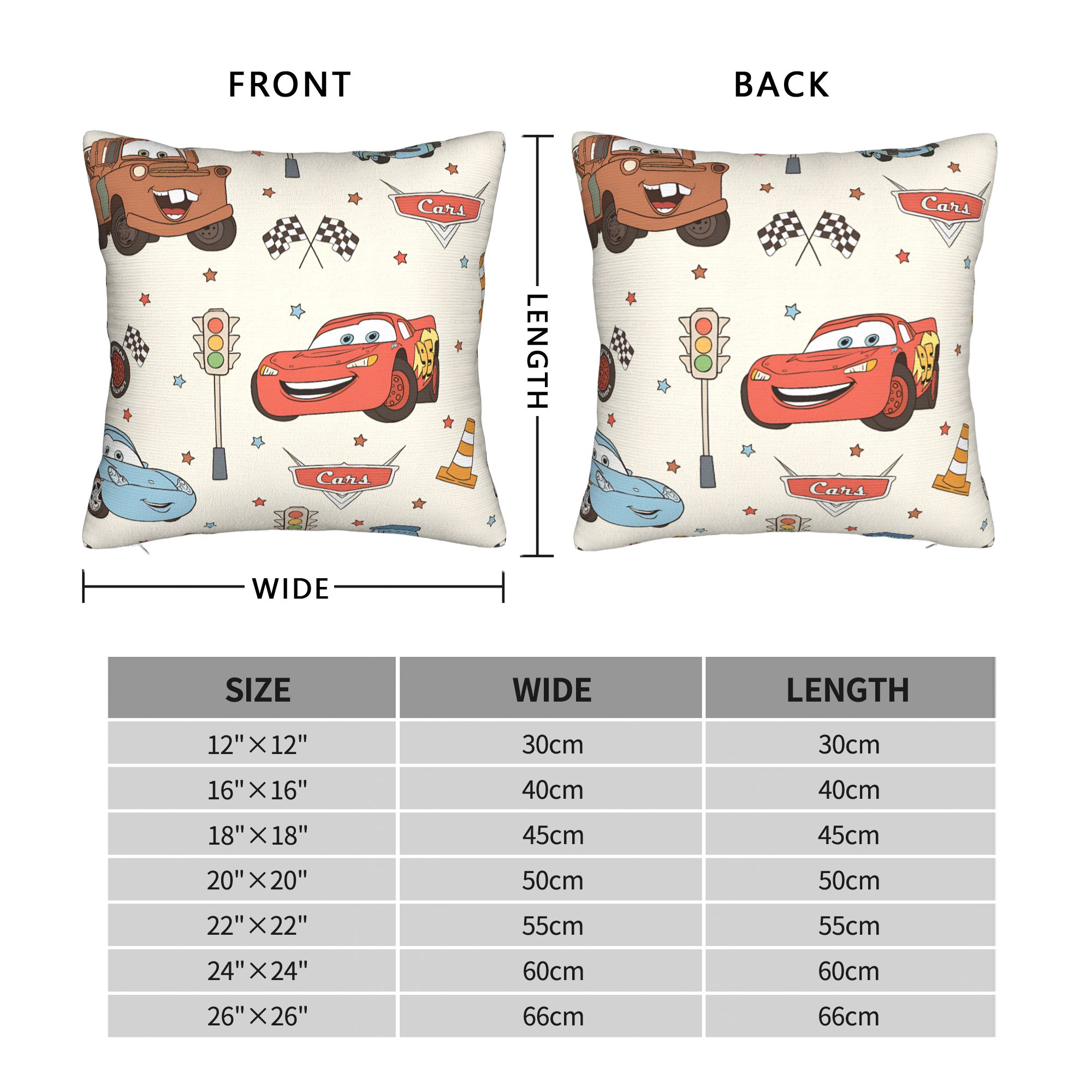 Pillow Cover Cars L-Lightning  - Lighting Mcqueen Decor avis et prix