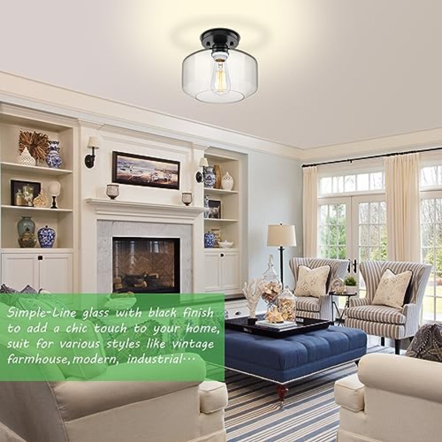 Semi Flush Mount Ceiling Light - Pendant Light Shade avis et prix
