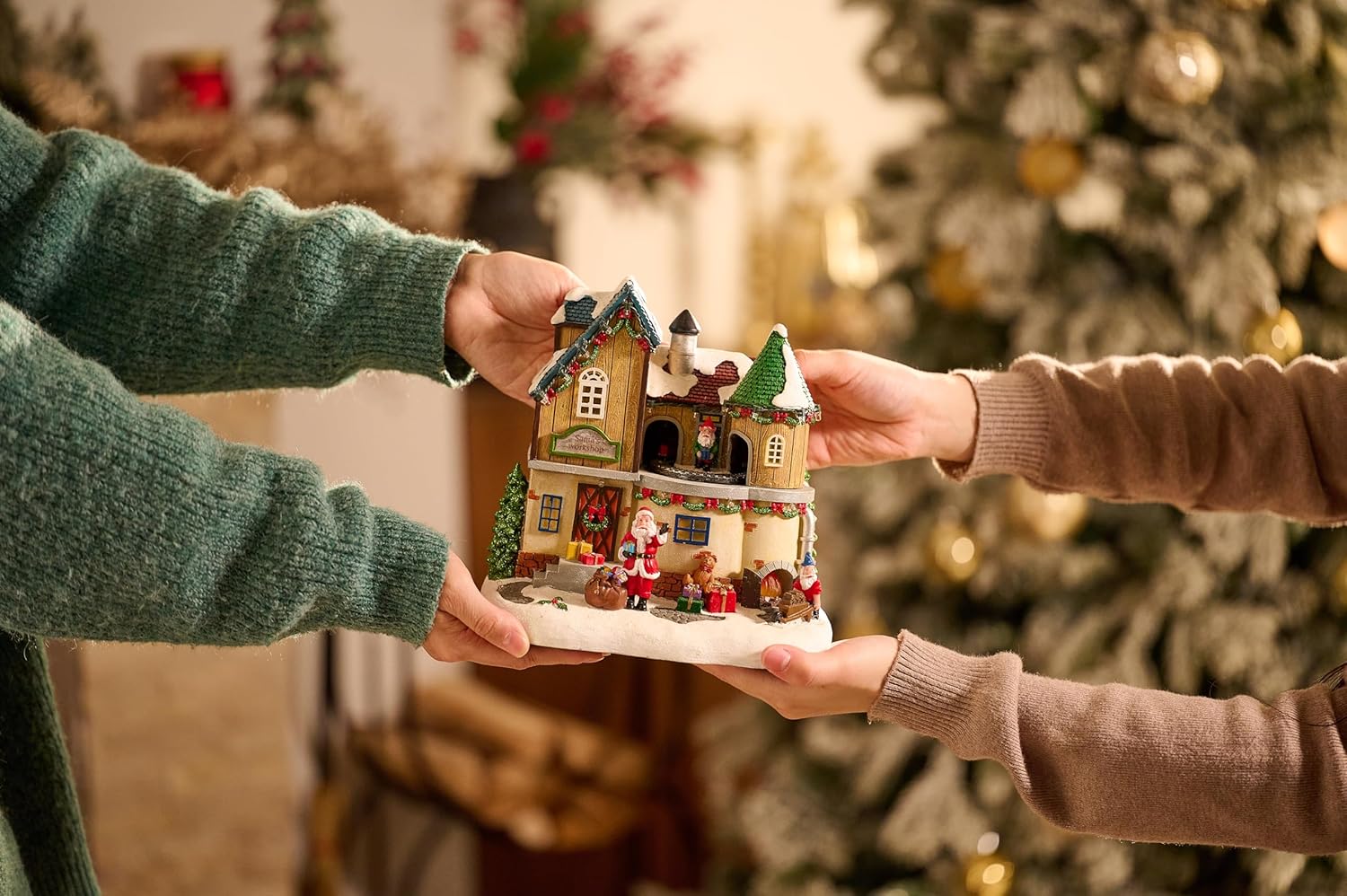 Christmas Village Lighted Sant - Lighting Table Decor avis et prix