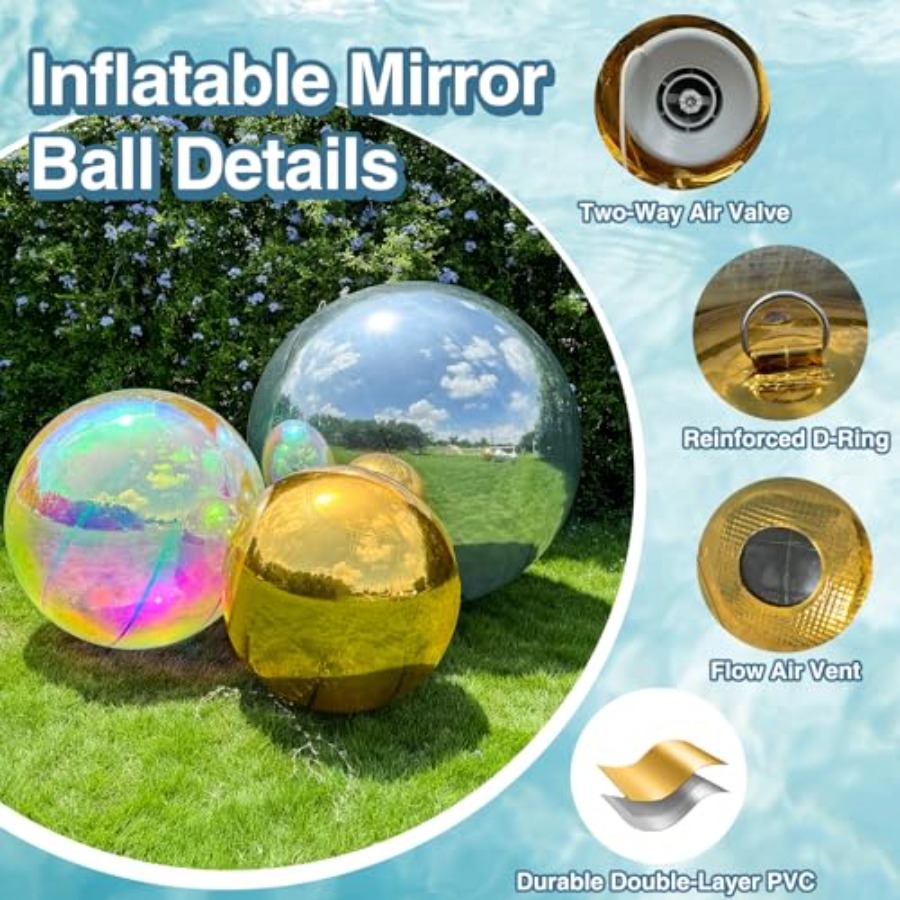 Iridescent Inflatable Mirror B - Disco Ball Mirror avis et prix