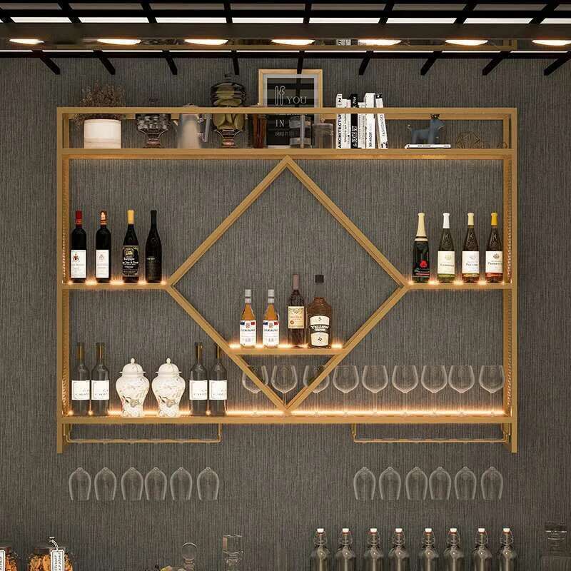 Nordic Wrought Iron Wine Rack  - Restaurant Lighting Decoration avis et prix