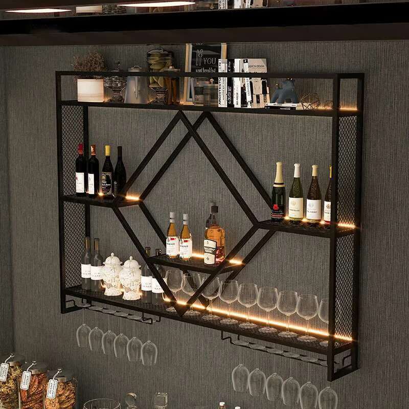 Nordic Wrought Iron Wine Rack  - Restaurant Lighting Decoration avis et prix