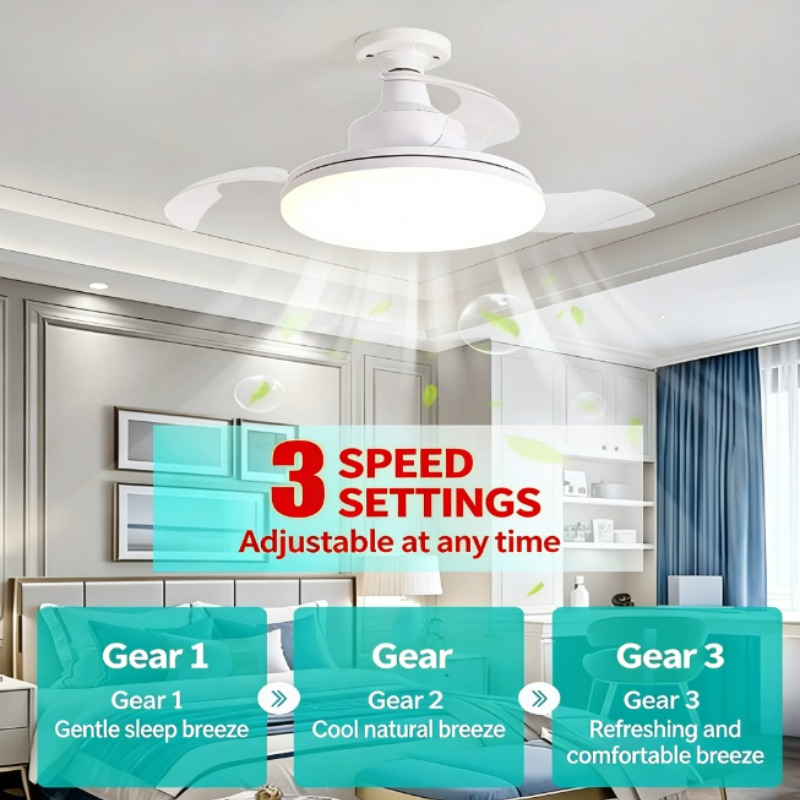New Ceiling Fan Light Invisibl - Decor Lighting Ceiling Fans avis et prix