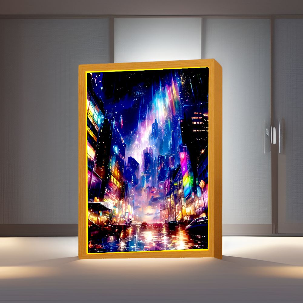 Beautiful City Light Painting  - Lighting Room Decor Photo avis et prix
