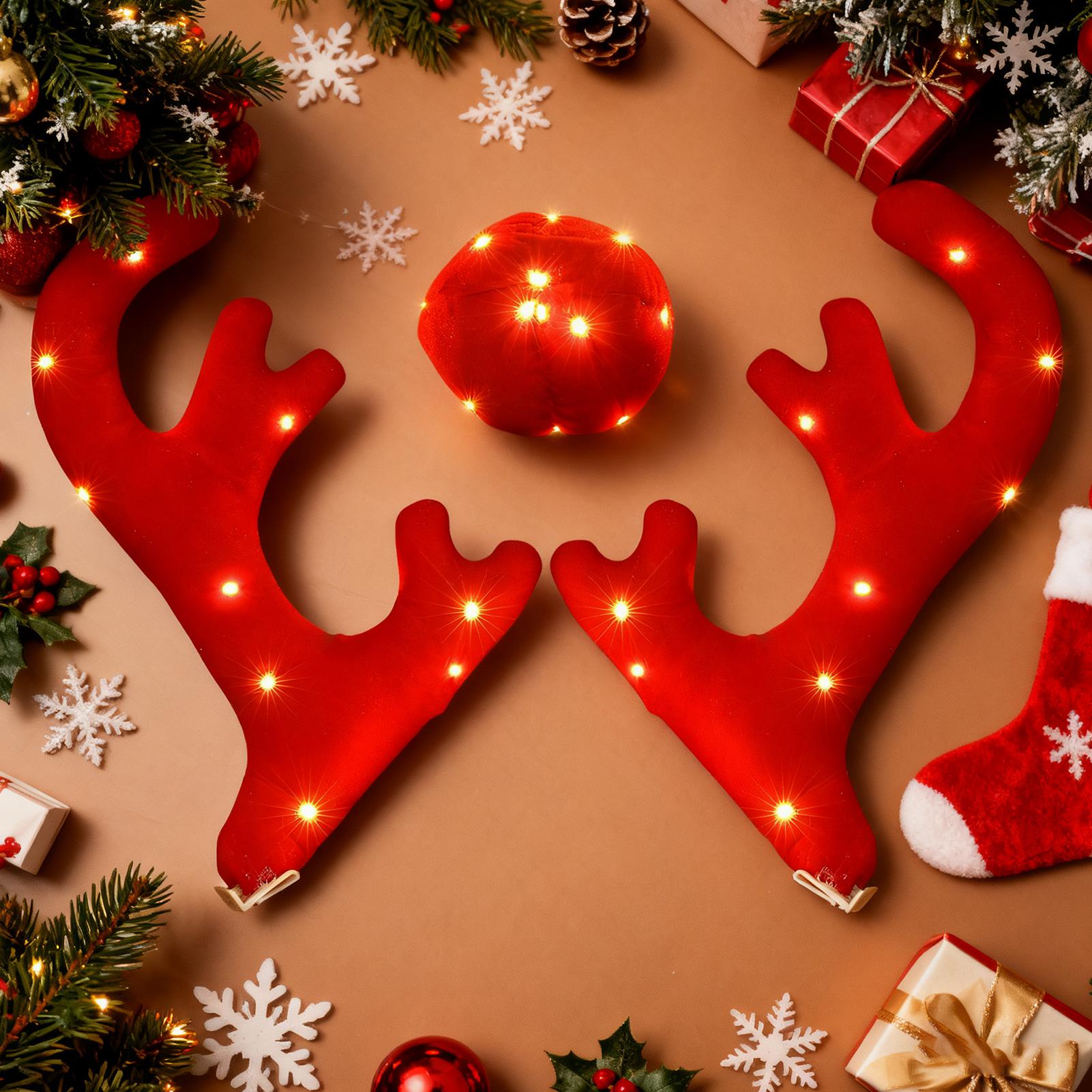 Reindeer Antlers For Cars Cute - Up Lighting Decor avis et prix