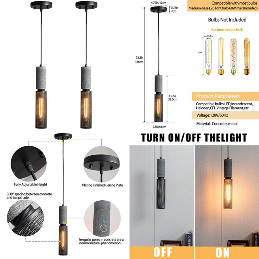 Concrete Linear Pendant Light  - Pendant Light Shade avis et prix