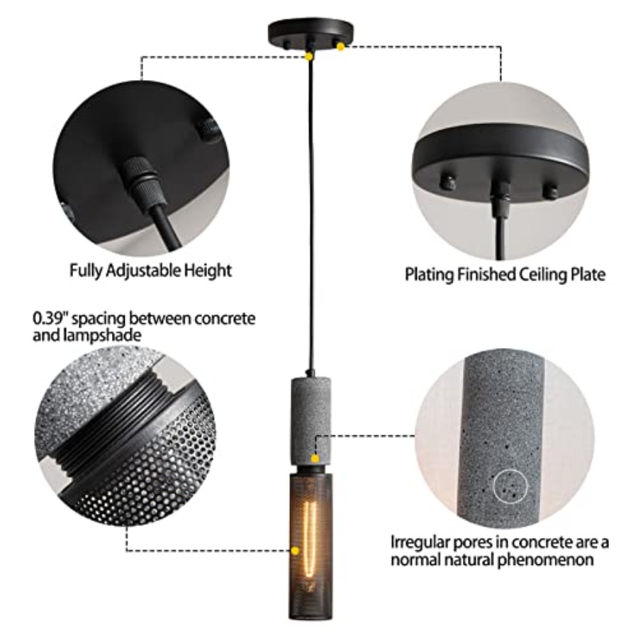 Concrete Linear Pendant Light  - Pendant Light Shade avis et prix