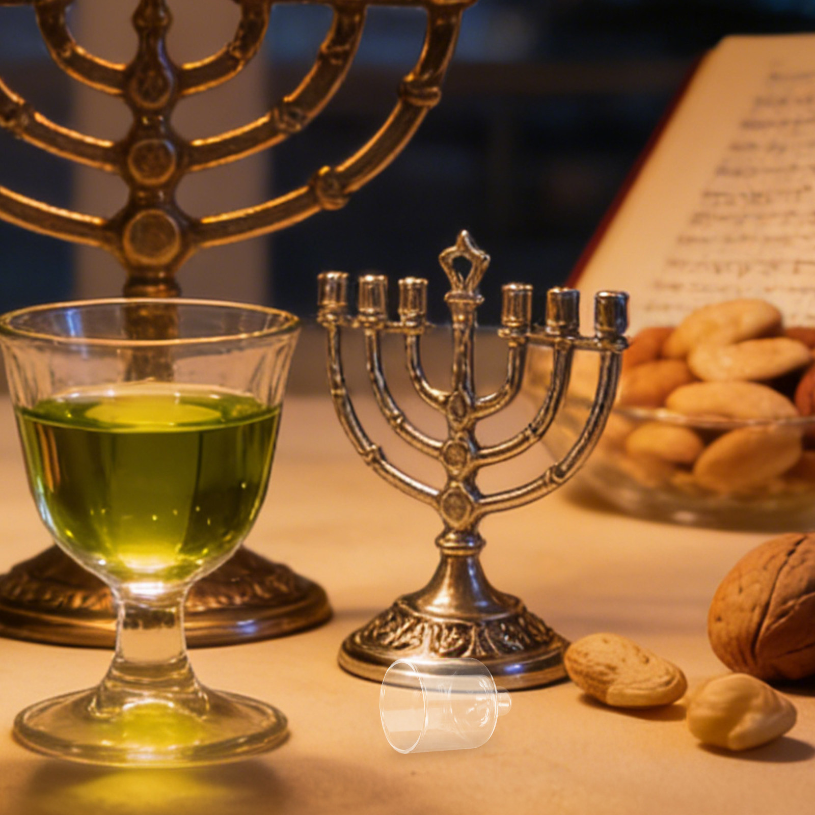 24Pcs Hanukkah Glass Tea Light - Restaurant Lighting Decoration avis et prix