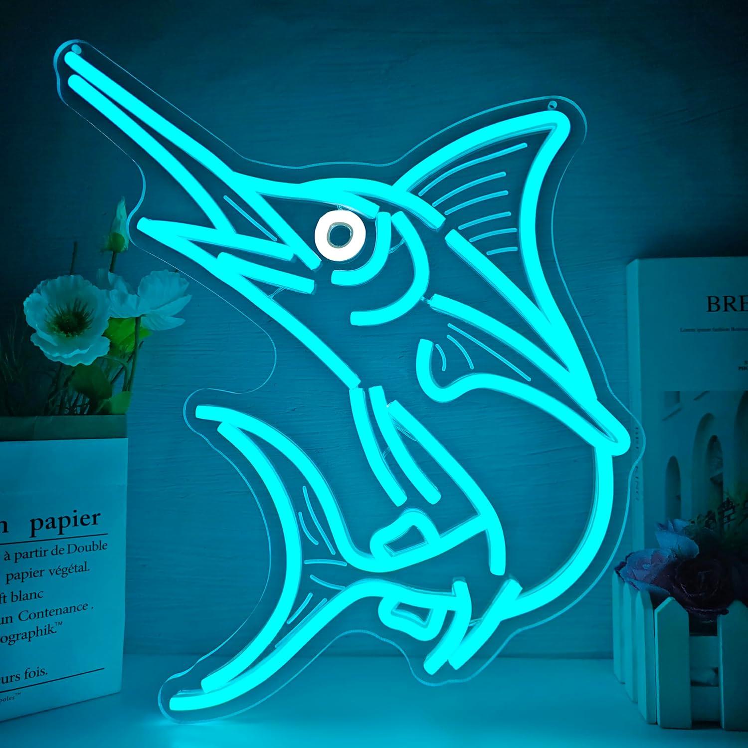 Marlin Fish Neon Sign Deep Sea - Up Lighting Decor avis et prix
