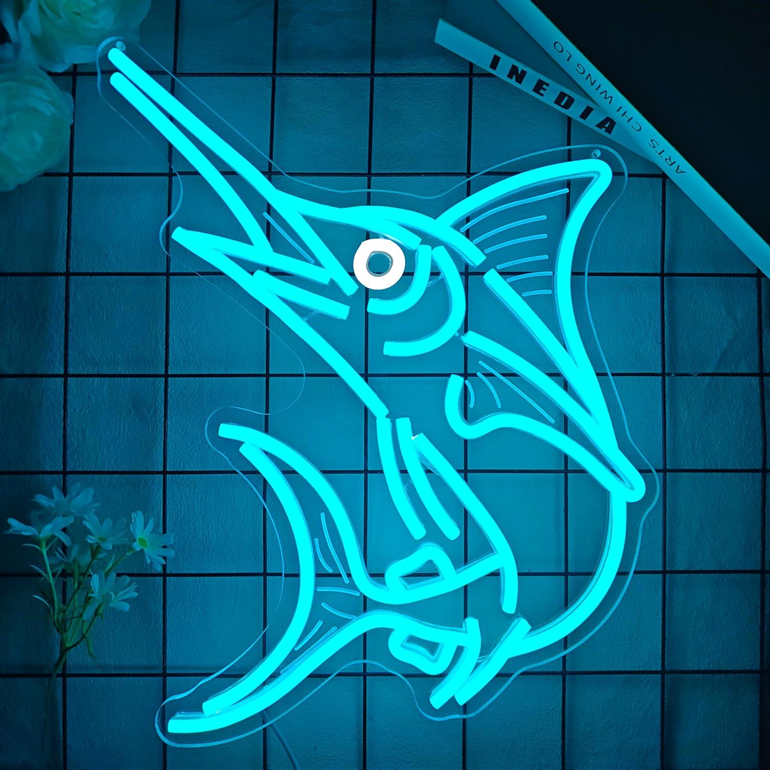 Marlin Fish Neon Sign Deep Sea - Up Lighting Decor avis et prix