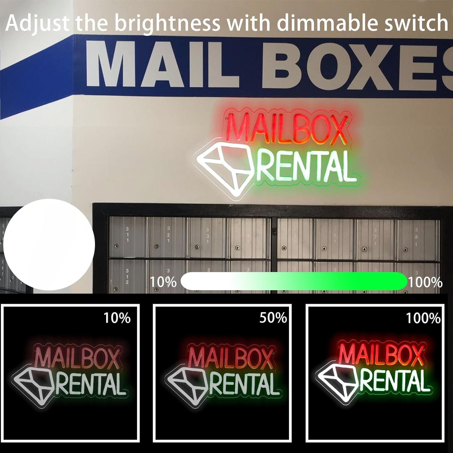 Mailbox Rental Neon Sign USB P - Lighting Decor Rentals avis et prix