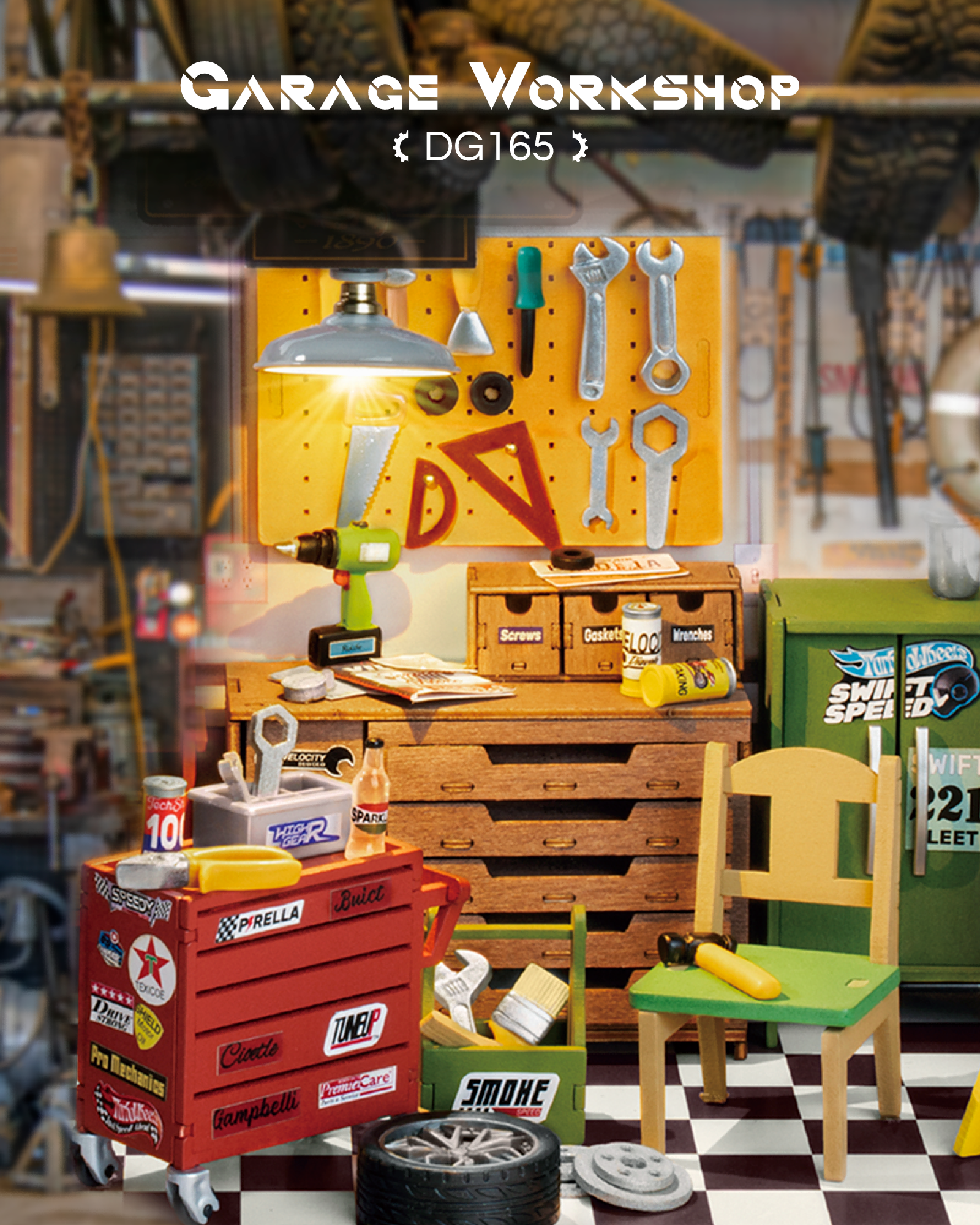 Robotime Rolife Mini Garage Wo - Garage Lighting Decor avis et prix