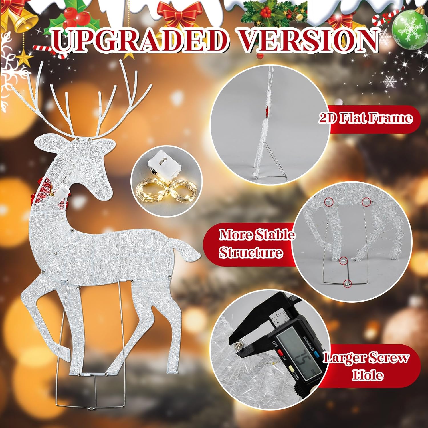 2D Lighted Reindeer Christmas  - Up Lighting Decor avis et prix