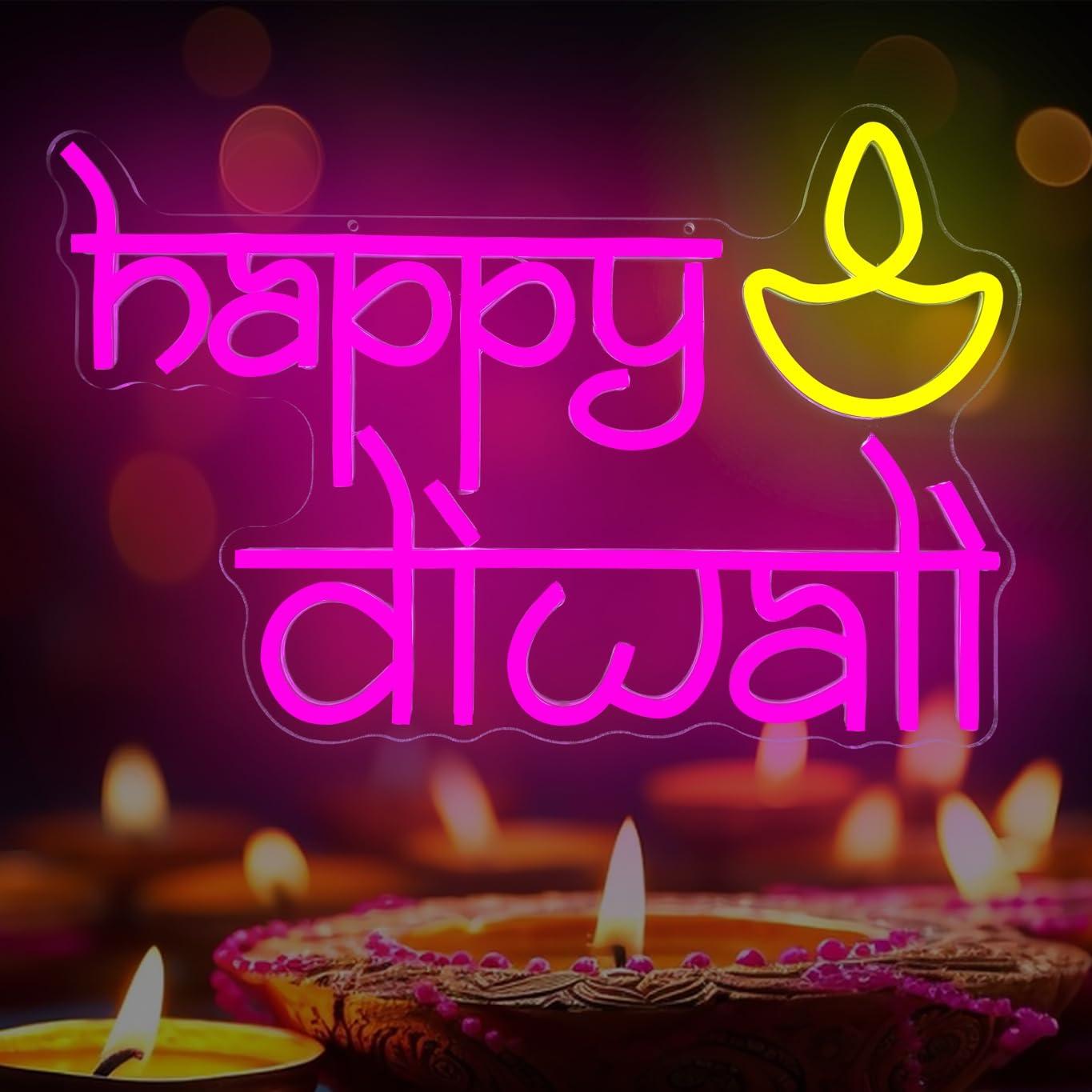 Happy Diwali Neon Sign USB Pow - Lighting Decoration For Home avis et prix