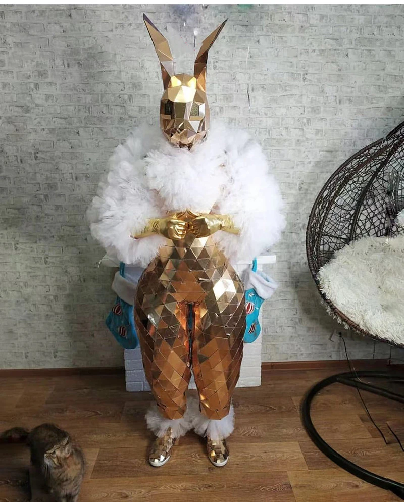 Stage Costume Gold Silver Disc - Disco Ball Mirror avis et prix