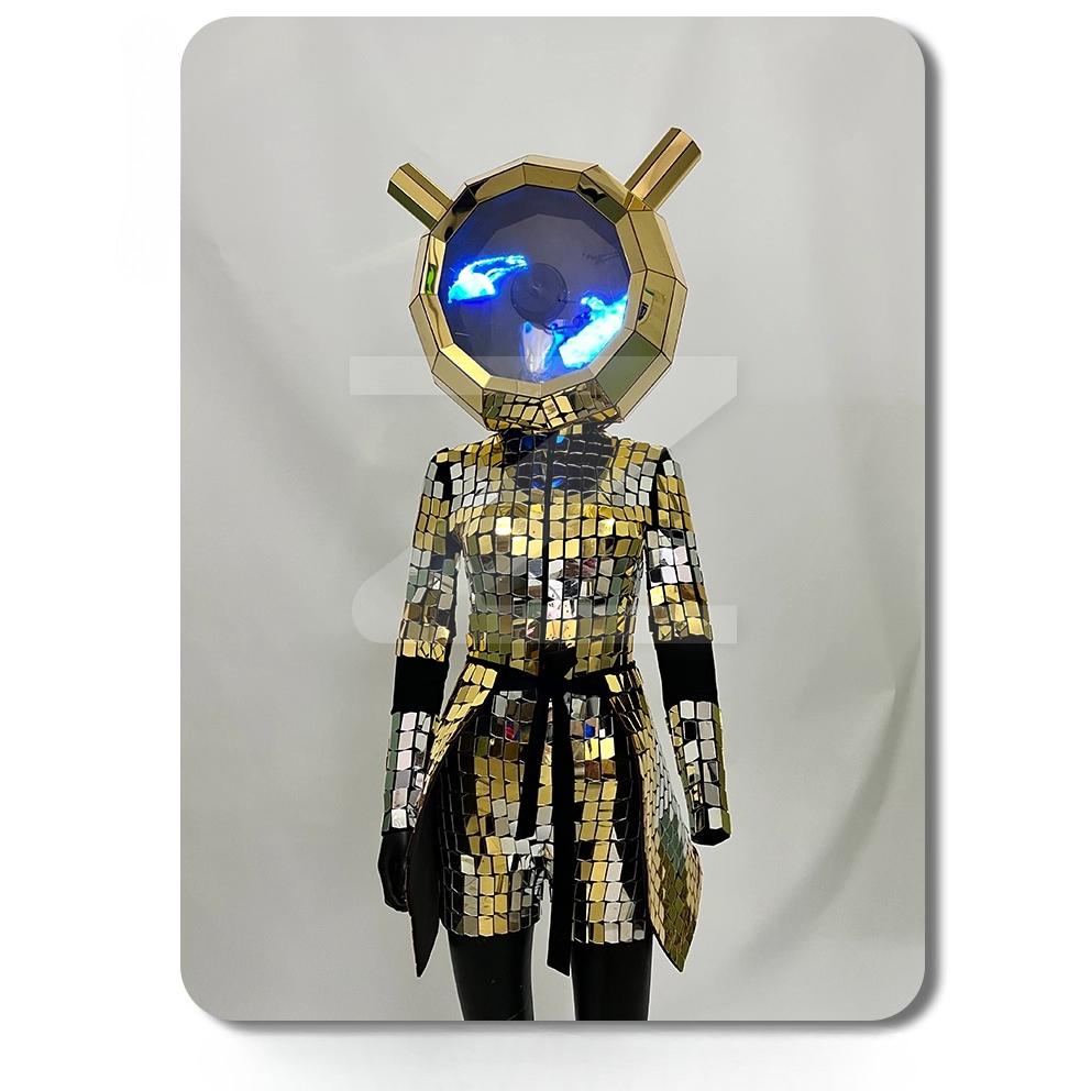 Stage Costume Gold Silver Disc - Disco Ball Mirror avis et prix