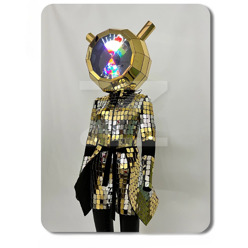 Stage Costume Gold Silver Disc - Disco Ball Mirror avis et prix