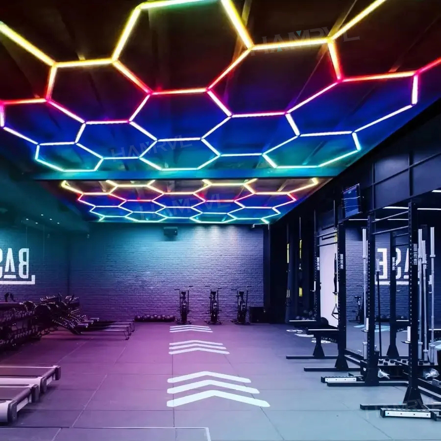 Hexagonal LED Ceiling Light wi - Garage Lighting Decor avis et prix