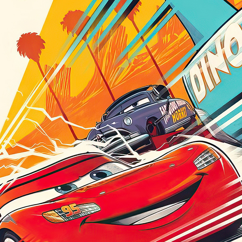 Cars Cartoon Movie Art Prints  - Lighting Mcqueen Decor avis et prix