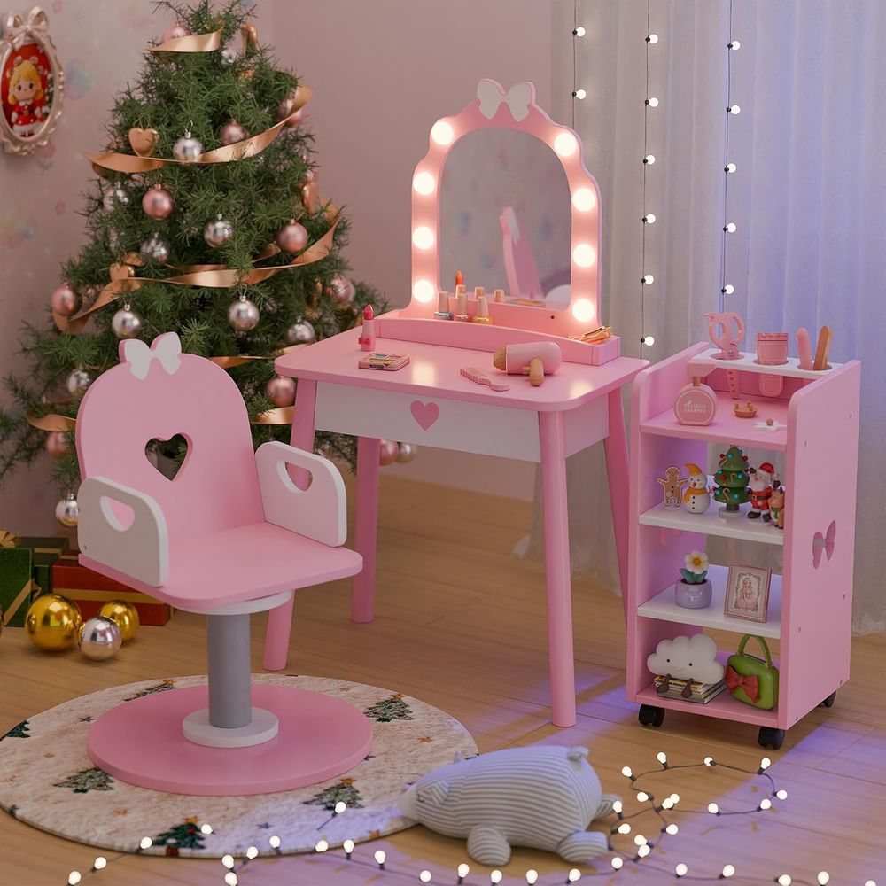 Pink Toddler Vanity Set with L - Furniture Lighting & Decor Magazine avis et prix