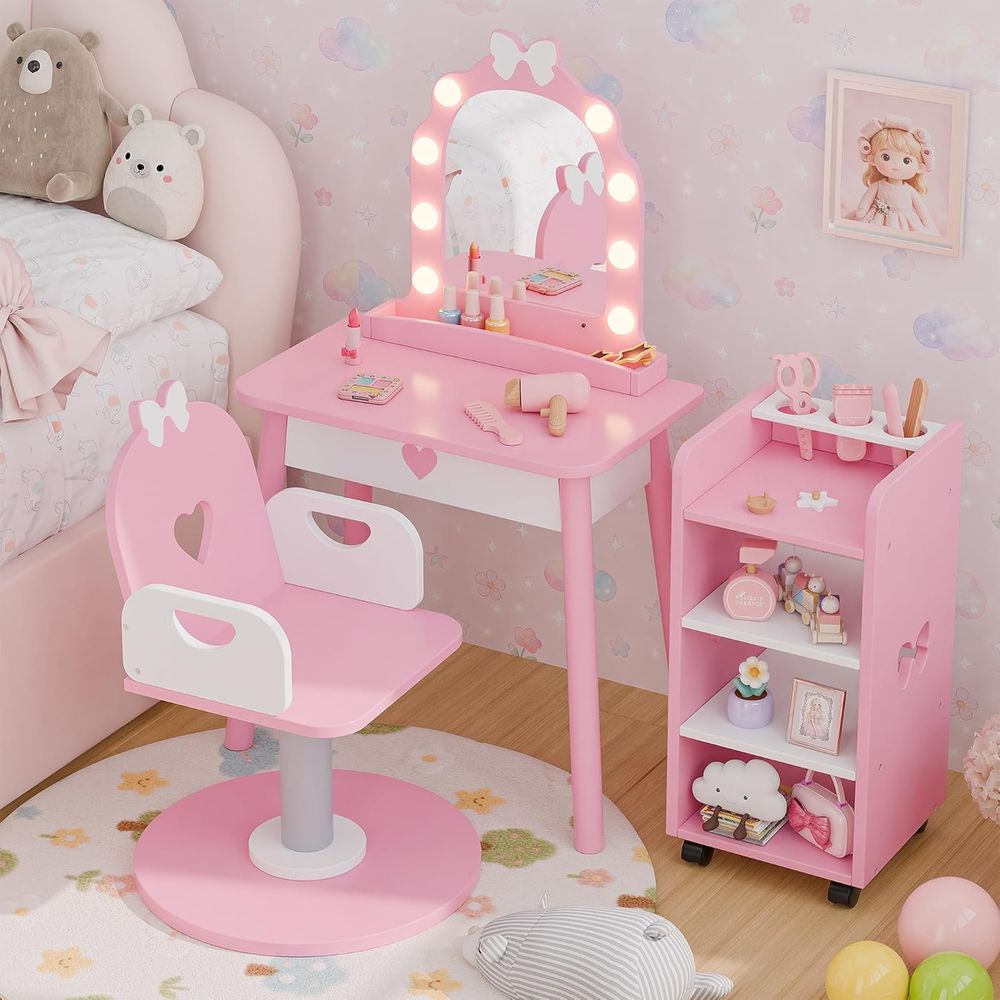 Pink Toddler Vanity Set with L - Furniture Lighting & Decor Magazine avis et prix