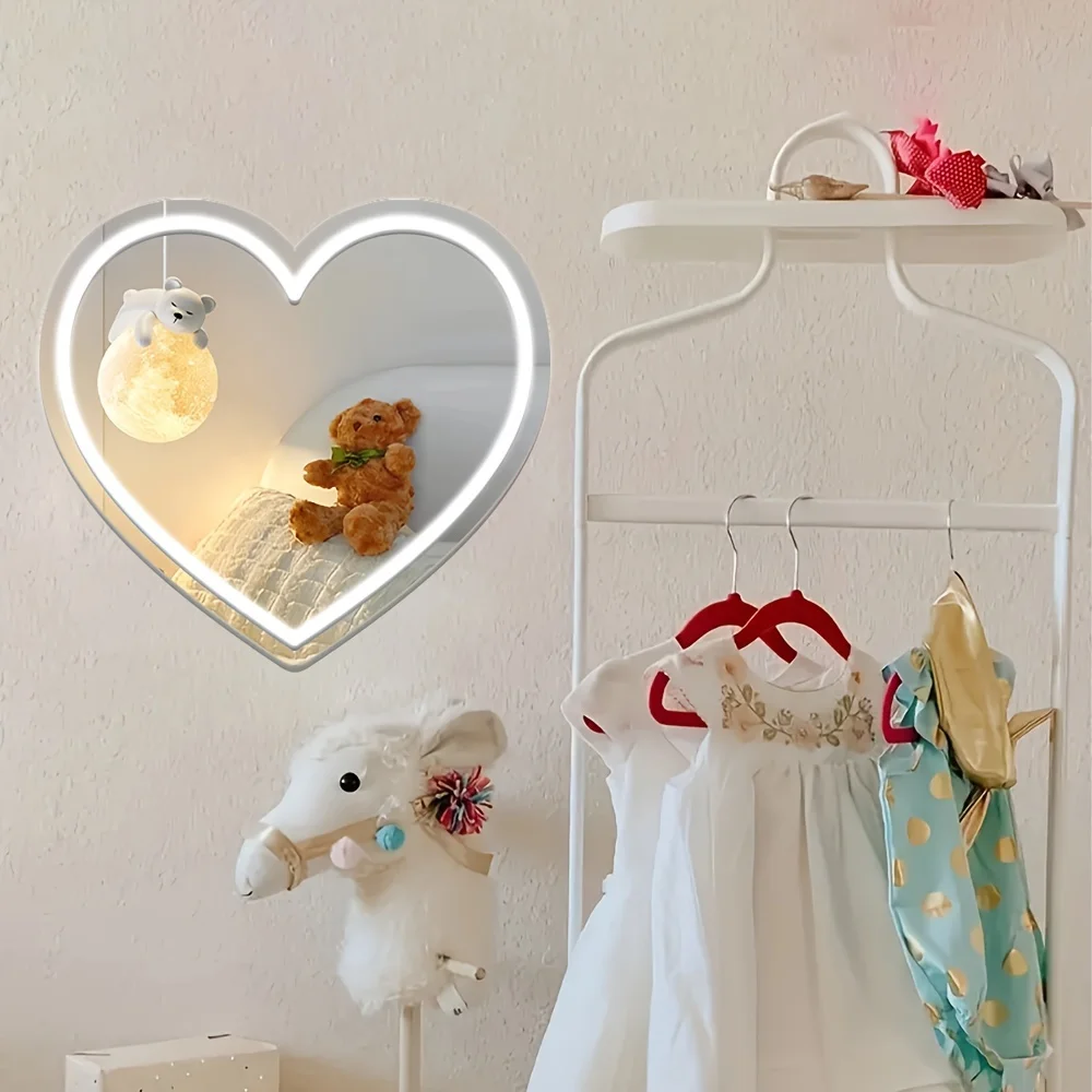 Heart Shape LED Mirror with Wa - Lighting Room Decor Photo avis et prix