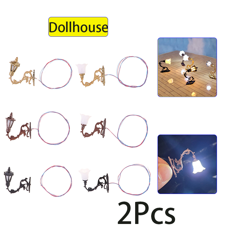 2pc Antique 1:12 Dollhouse Lam - Lighting Table Decor avis et prix