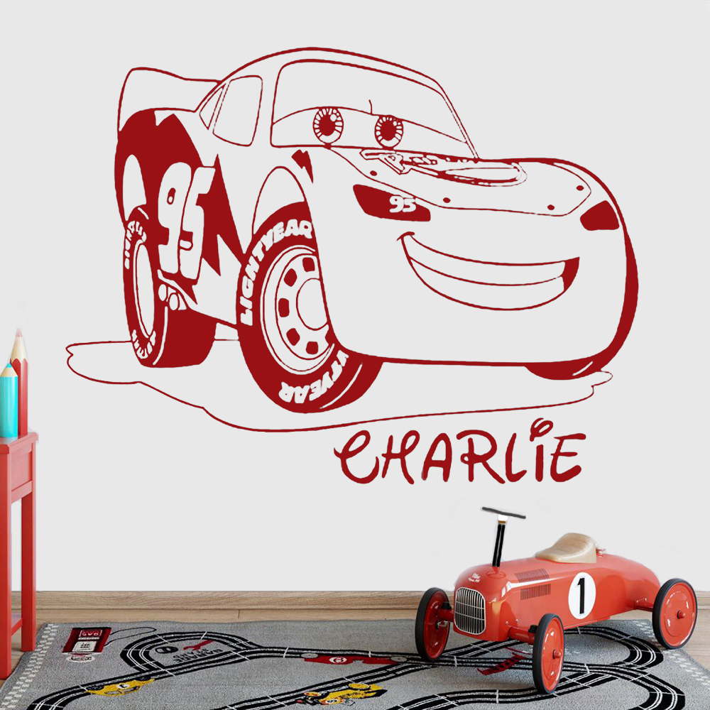 Personalised Name Wall Decals  - Lighting Mcqueen Decor avis et prix